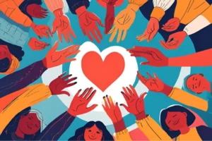 tante mani intorno al cuore