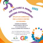 Poster sfilata di carnevale organizzata dalla comunità di sant'egidio